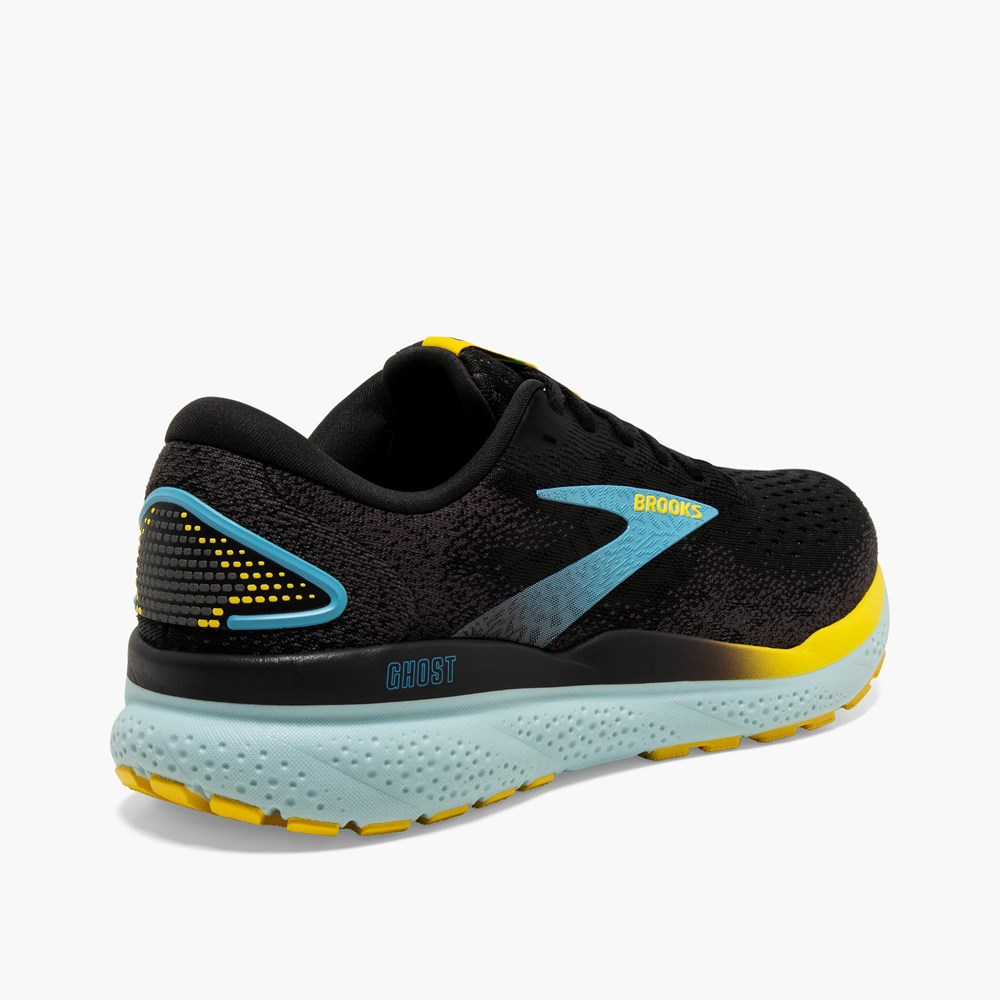 Chaussures Running Route Brooks Ghost 16 Noir Bleu Homme | BHM-6773638